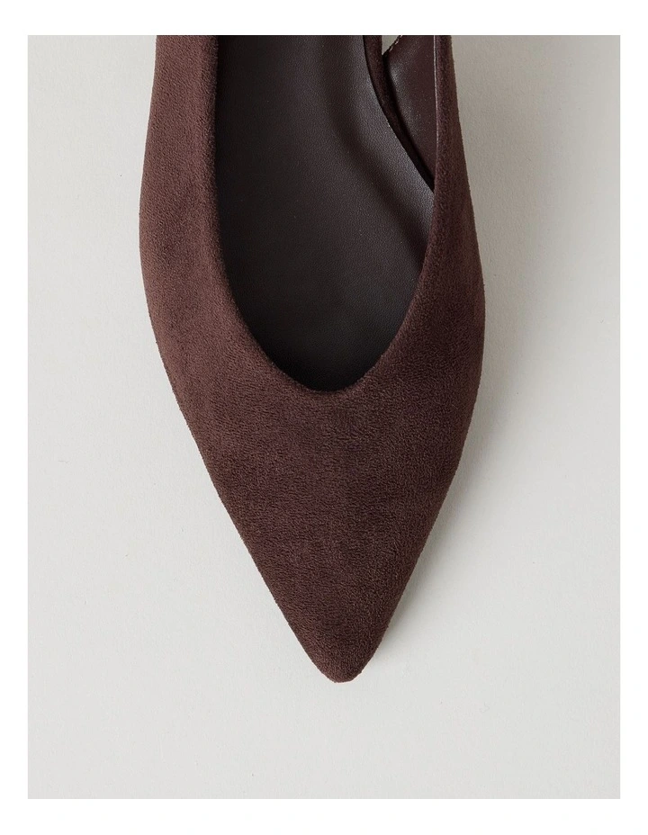 Sheradyn Flat Shoes in Chocolate Micro image 6