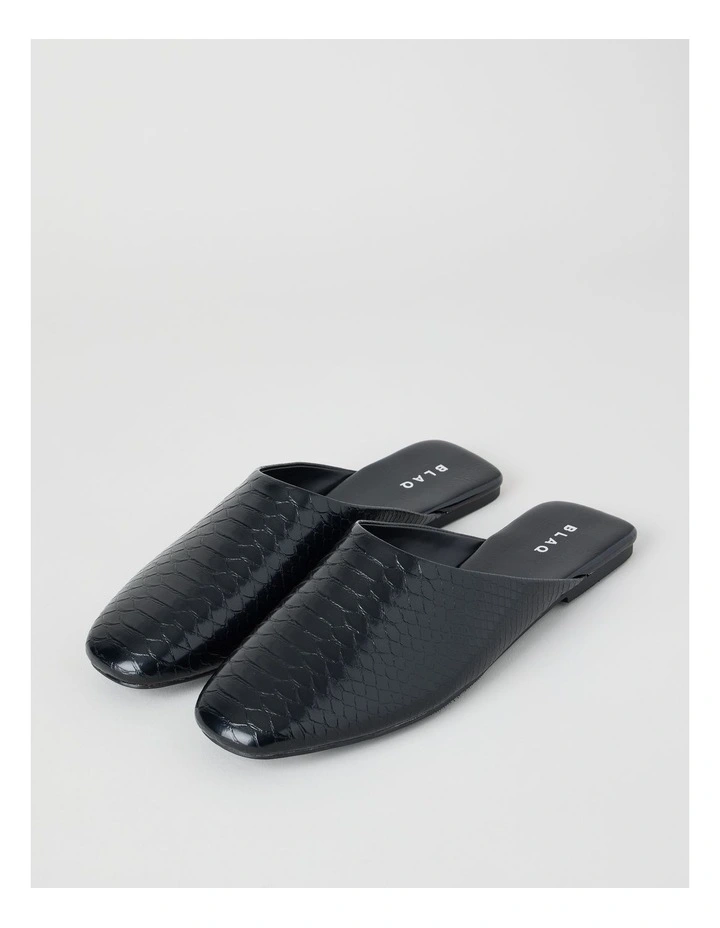 Aria Flat Shoes in Black Croc image 3