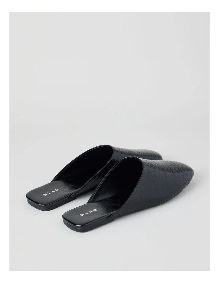 Aria Flat Shoes in Black Croc image 4