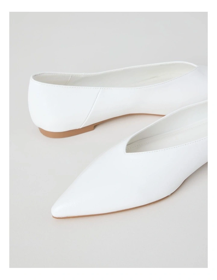 Maggie Flat Shoes in White image 3