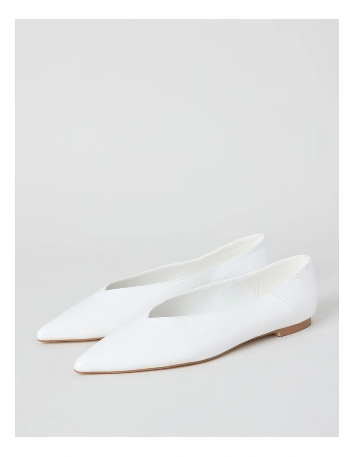 Maggie Flat Shoes in White image 4