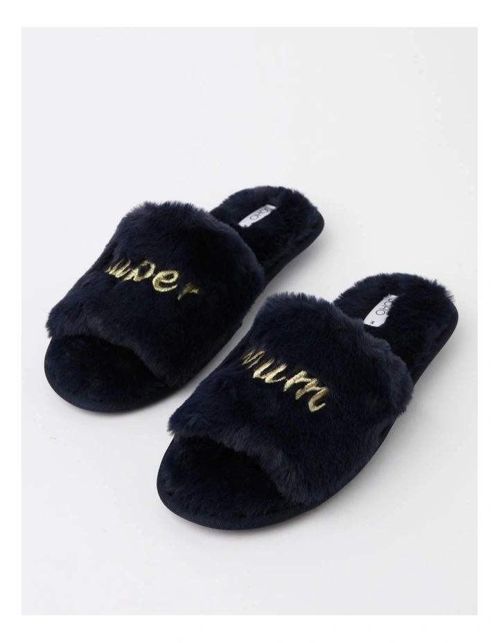 Super Mum Slipper in Navy image 3