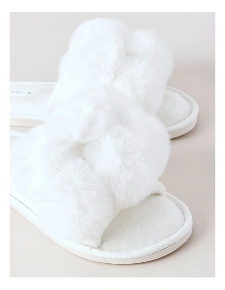 Paris Slipper in White image 4