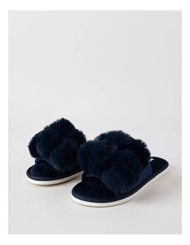 Paris Slipper in Navy image 2
