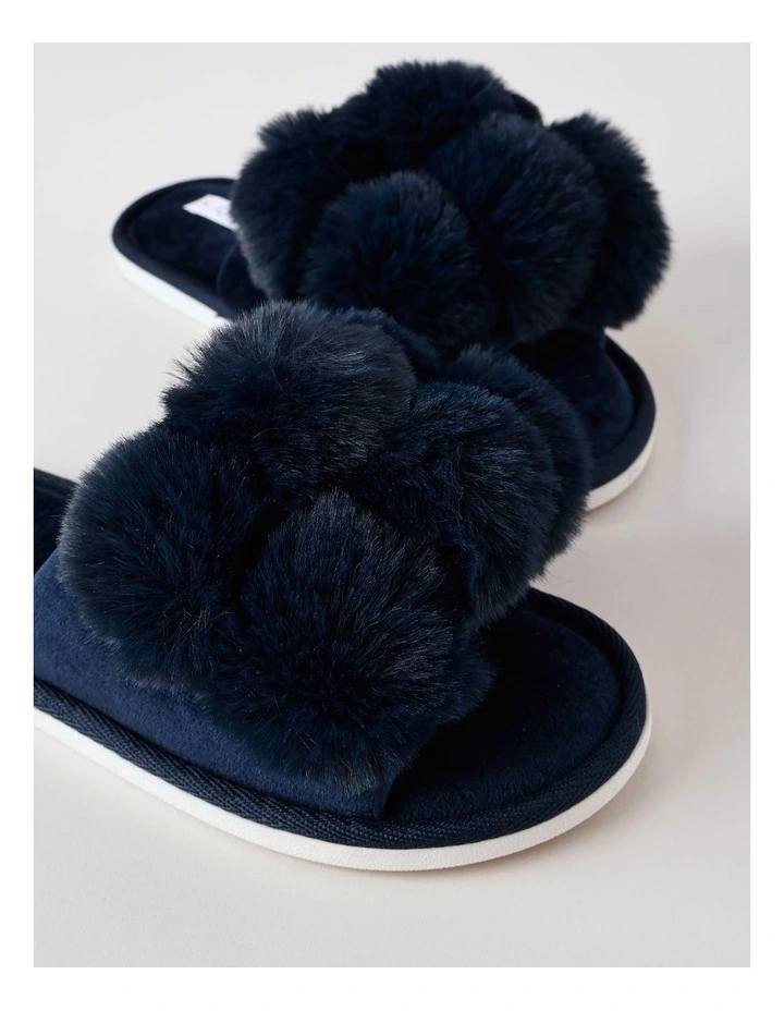 Paris Slipper in Navy image 4