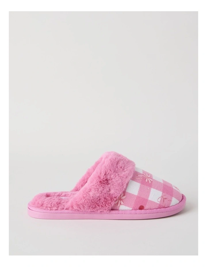 Harbin Slipper in Pink Cherry/ Bow Print image 1