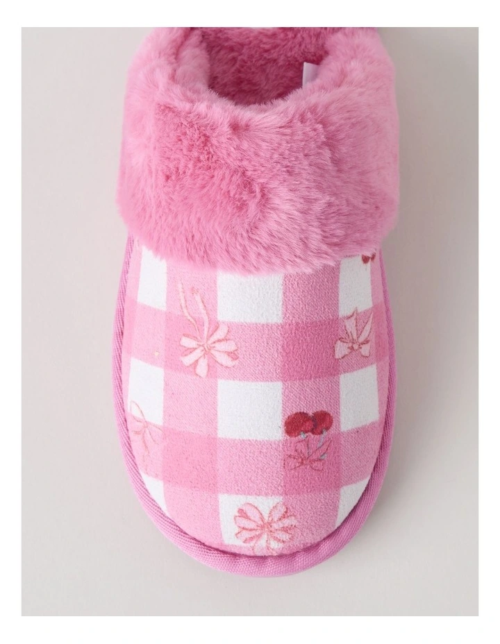 Harbin Slipper in Pink Cherry/ Bow Print image 5