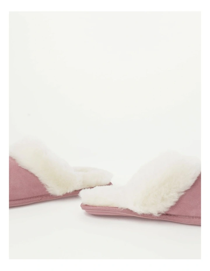 Felix Slipper In Pink Sheepskin in Pink image 3