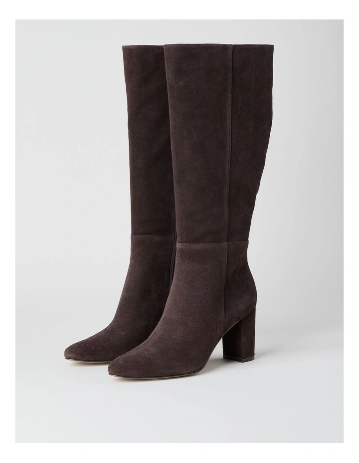 Robyn Boot in Chocolate Suede image 5