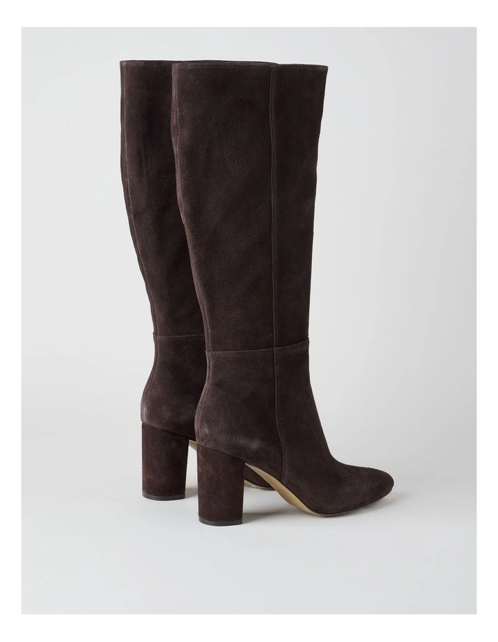 Robyn Boot in Chocolate Suede image 6