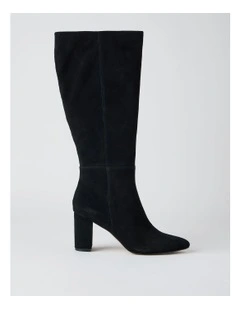 Robyn Boot in Black Suede