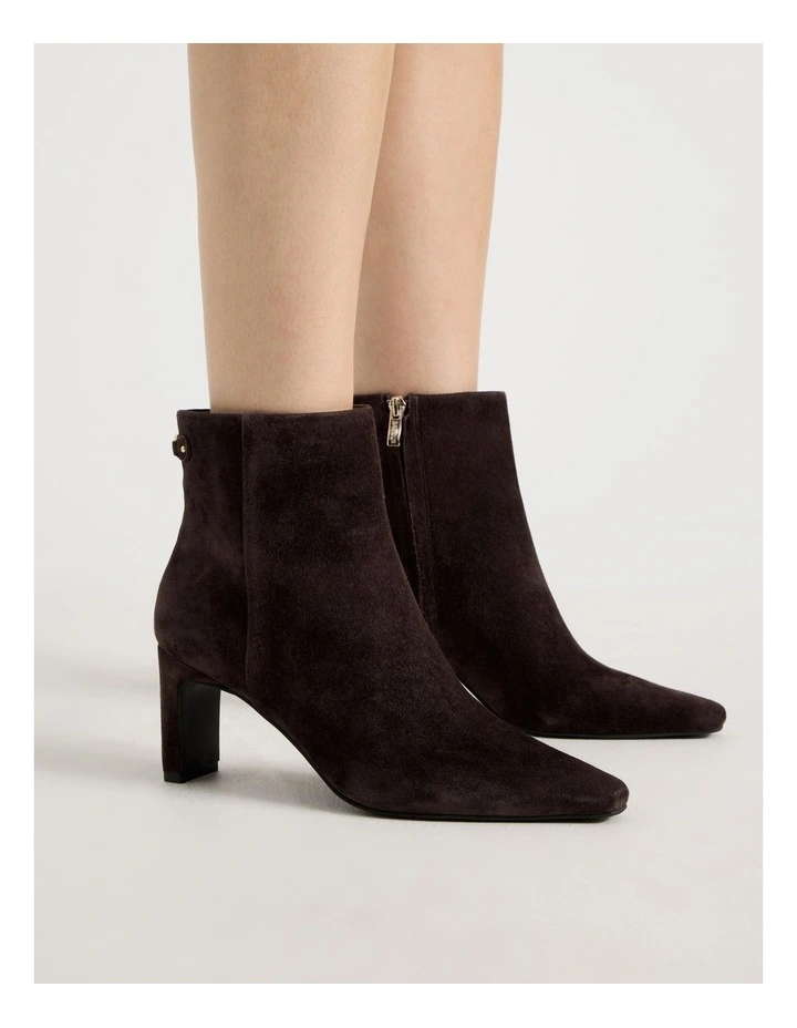 Carly Boot in Chocolate Suede image 2