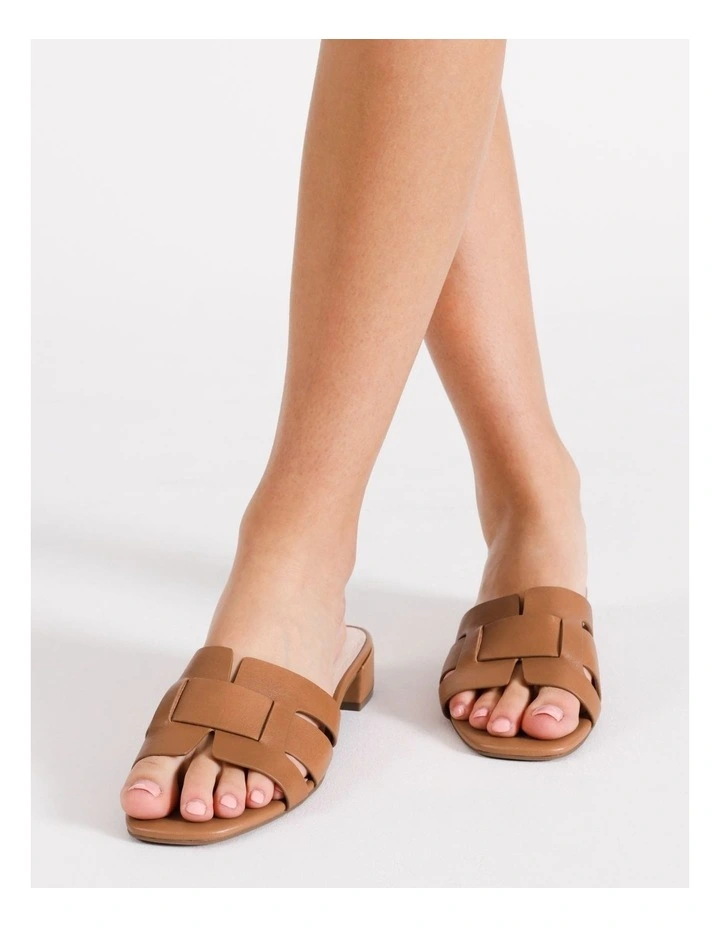 Maddie Sandal in Tan Leather image 2