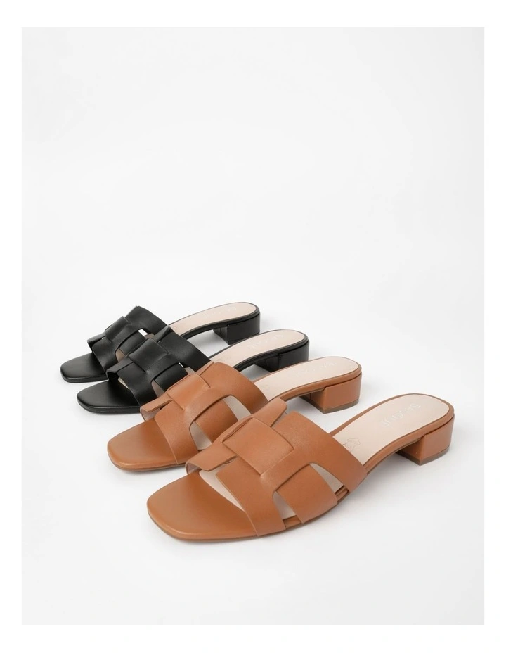 Maddie Sandal in Tan Leather image 7