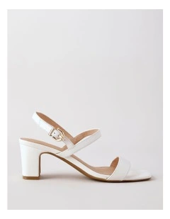 Shona Sandal in Bright White Leather