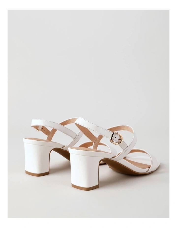 Shona Sandal in Bright White Leather image 4