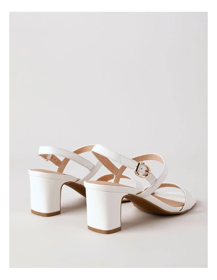 Shona Sandal in Bright White Leather image 4