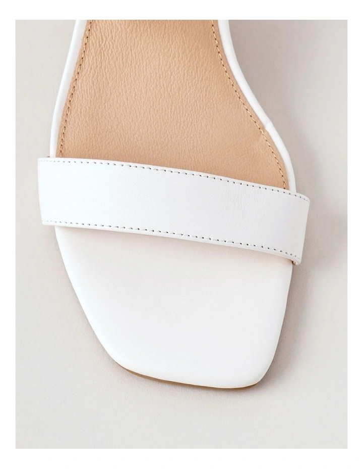 Shona Sandal in Bright White Leather image 5