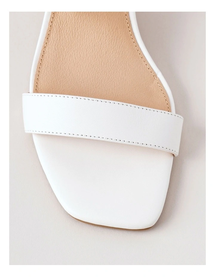 Shona Sandal in Bright White Leather image 5