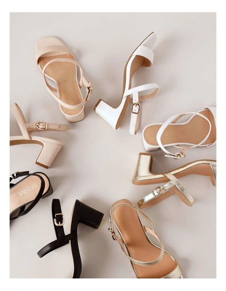 Shona Sandal in Bright White Leather image 6