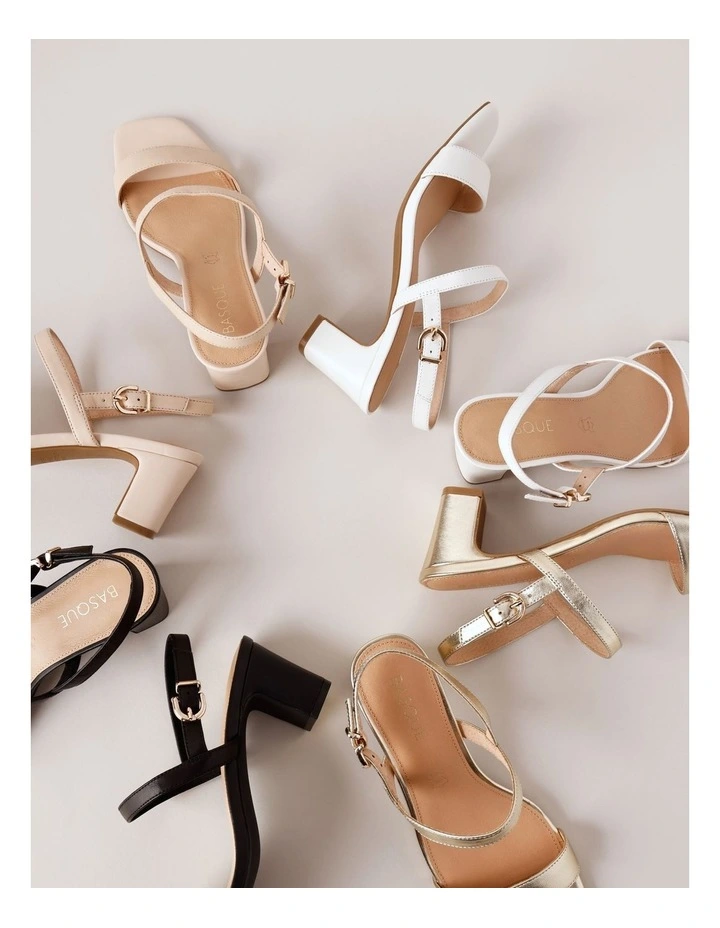 Shona Sandal in Bright White Leather image 6