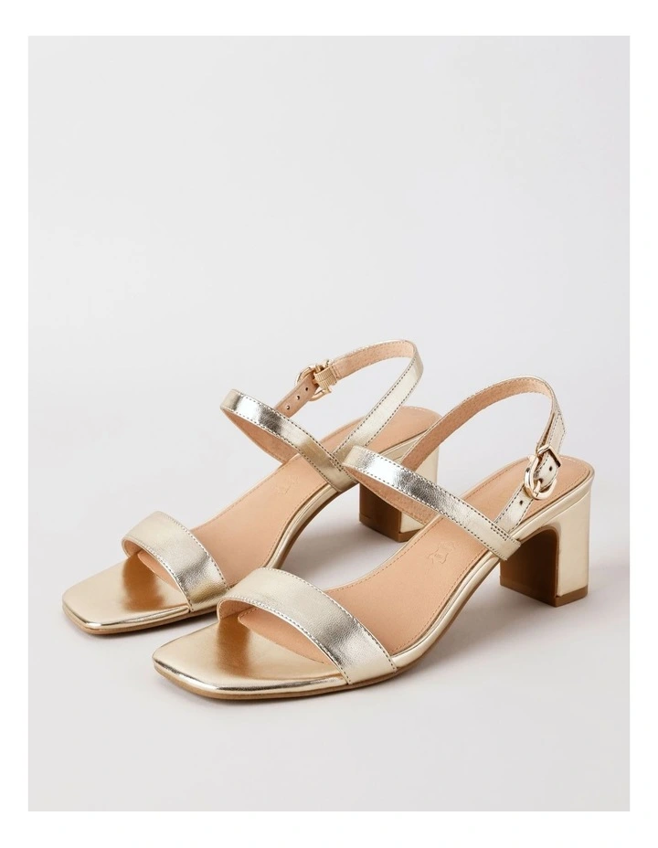 Shona Sandal in Gold Leather image 3