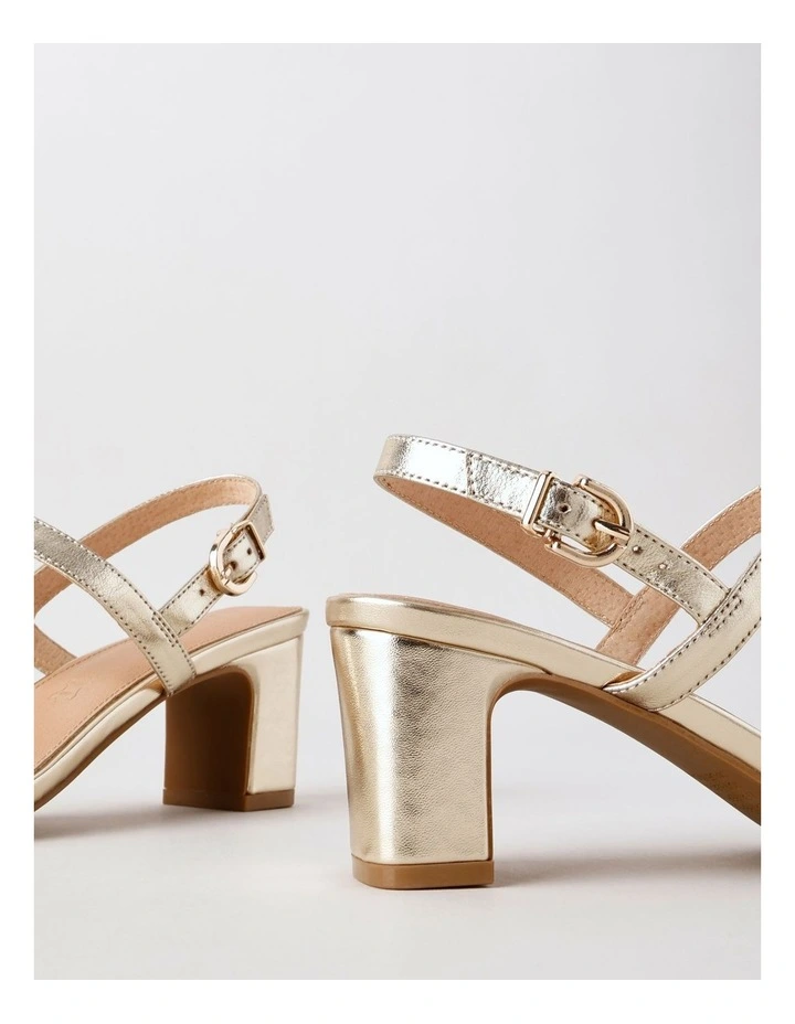 Shona Sandal in Gold Leather image 4