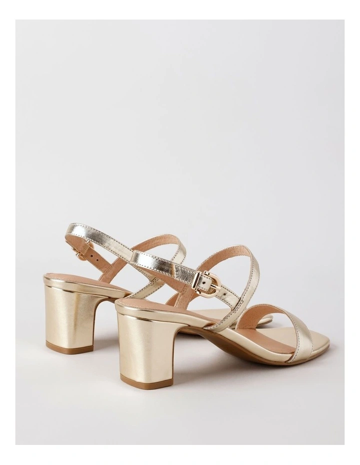 Shona Sandal in Gold Leather image 5