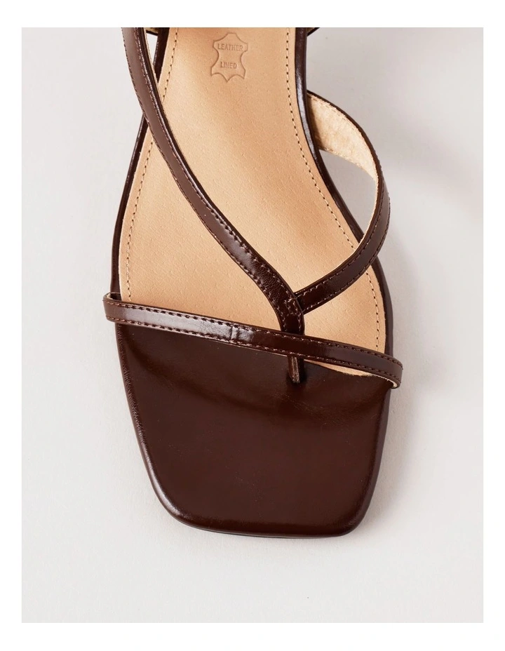 Star Sandal in Choc Leather image 6