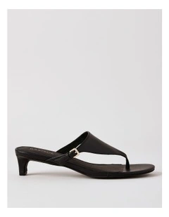 Tori Sandal in Black Leather