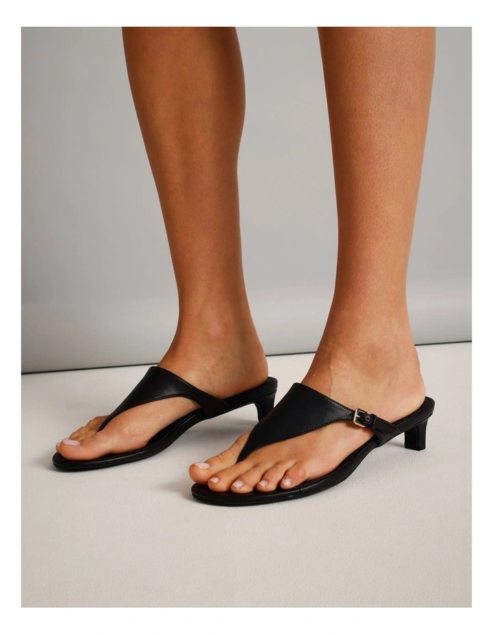 Tori Sandal in Black Leather image 2