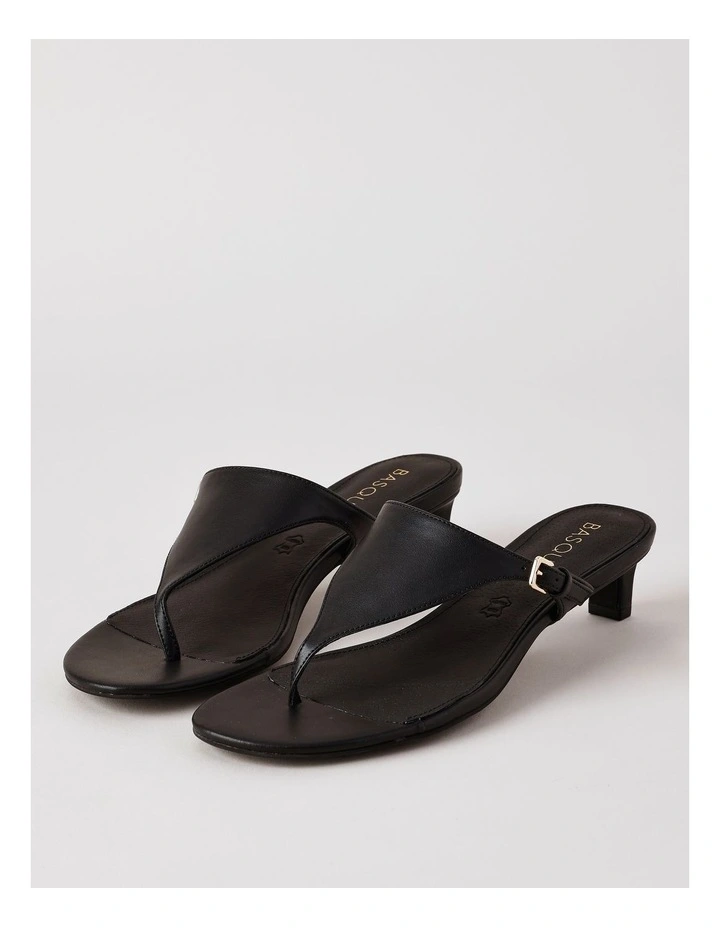 Tori Sandal in Black Leather image 2