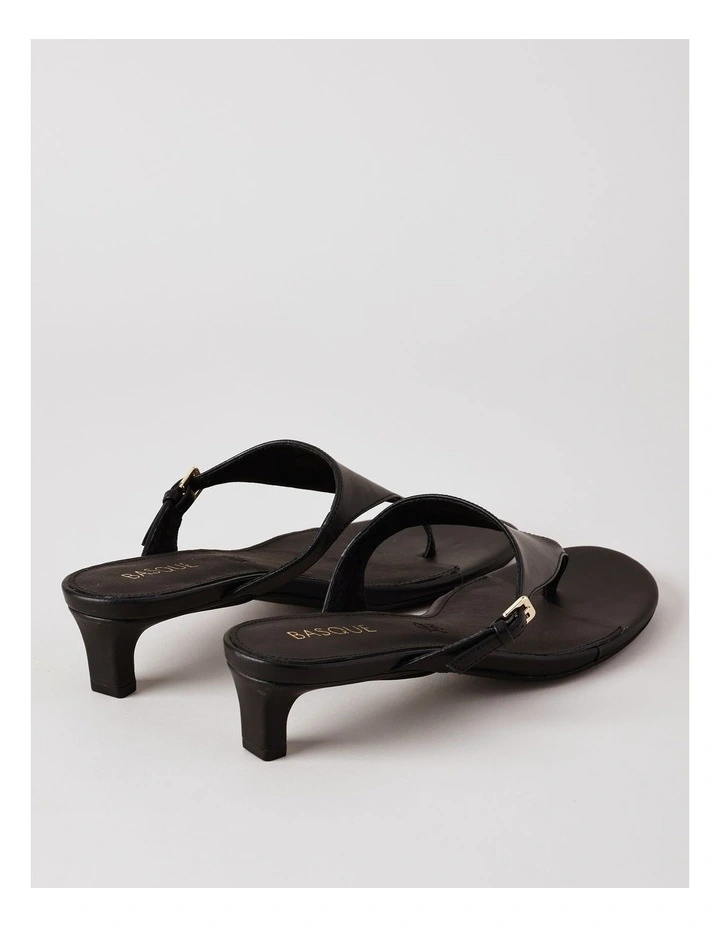Tori Sandal in Black Leather image 3