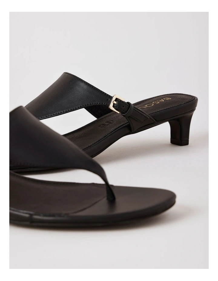 Tori Sandal in Black Leather image 4