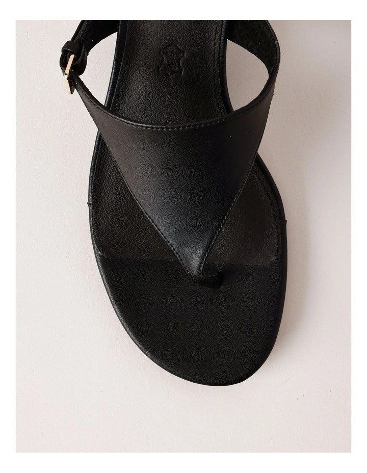 Tori Sandal in Black Leather image 5