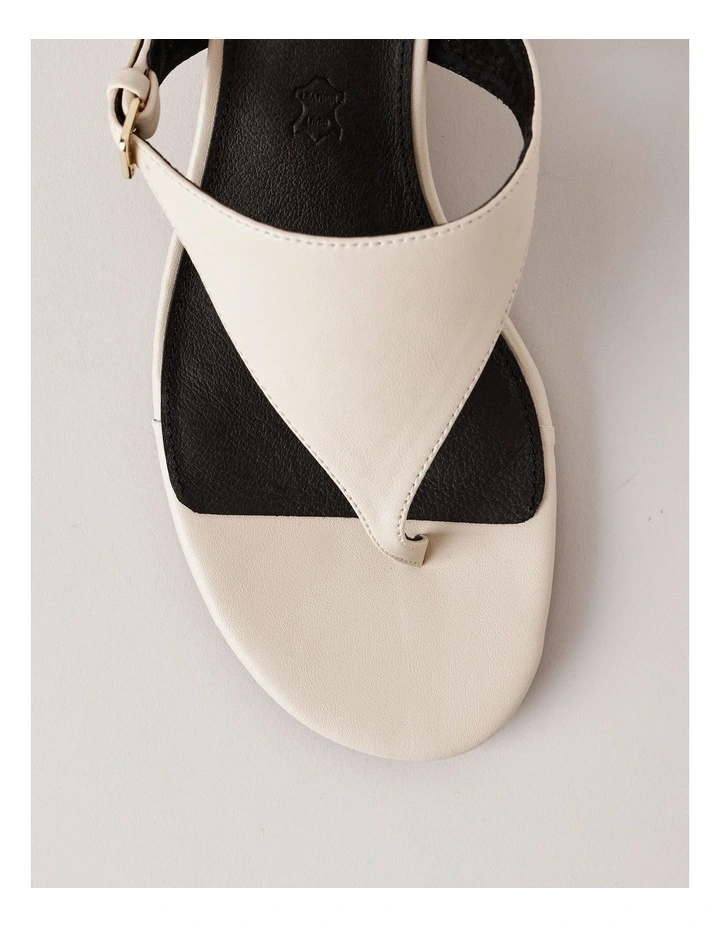 Tori Sandal in Ecru Leather image 5