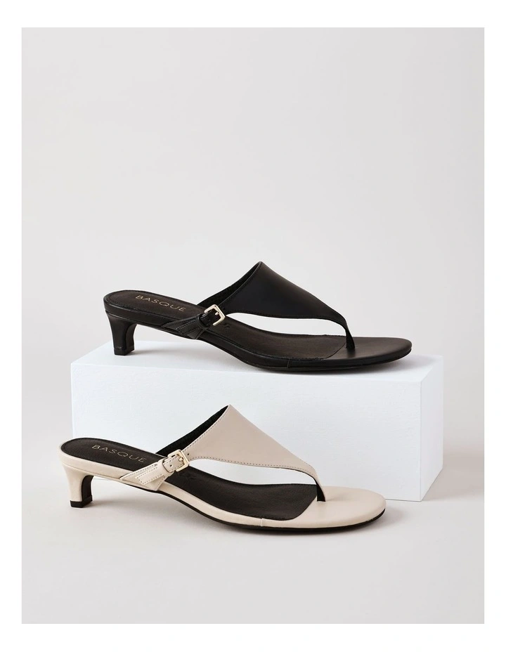 Tori Sandal in Ecru Leather image 6