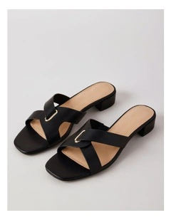 Marlee Sandal in Black Leather