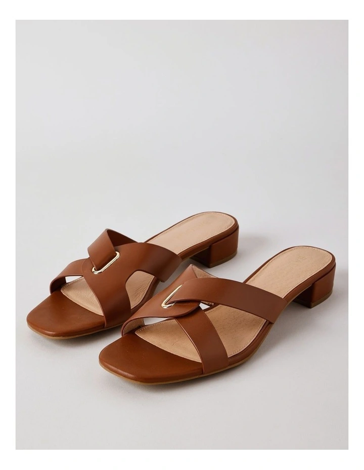 Marlee Sandal in Dark Tan Leather image 3