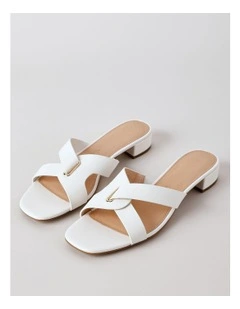 Marlee Sandal in Bright White Leather