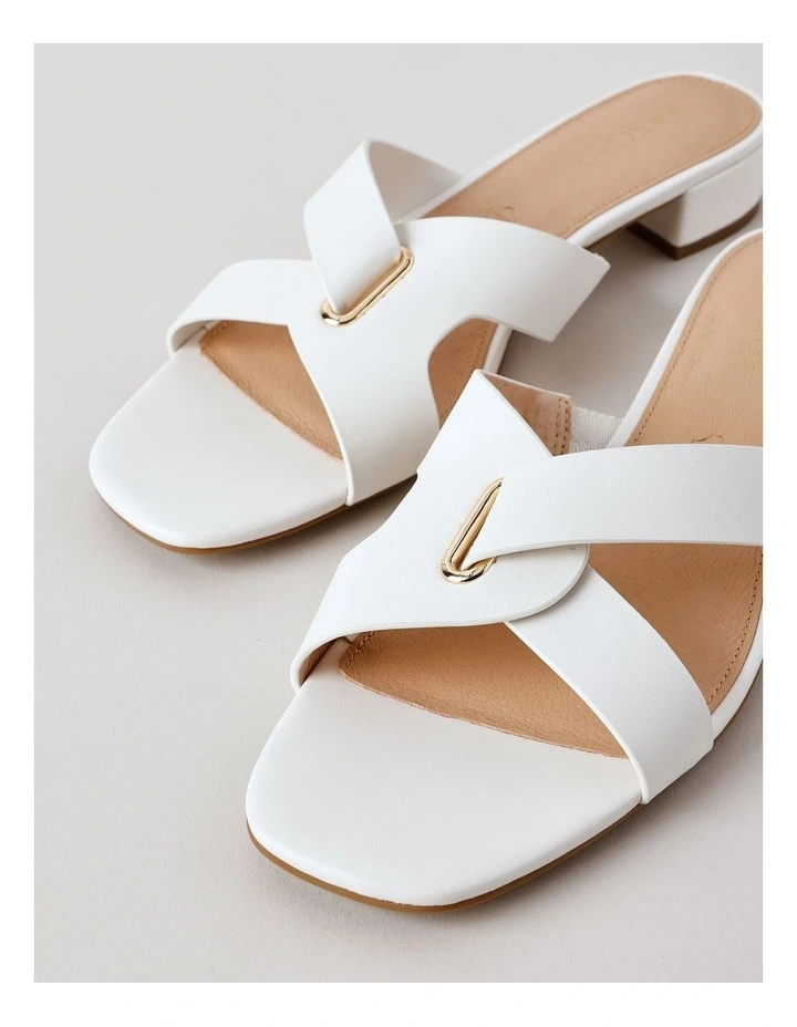 Marlee Sandal in Bright White Leather image 3