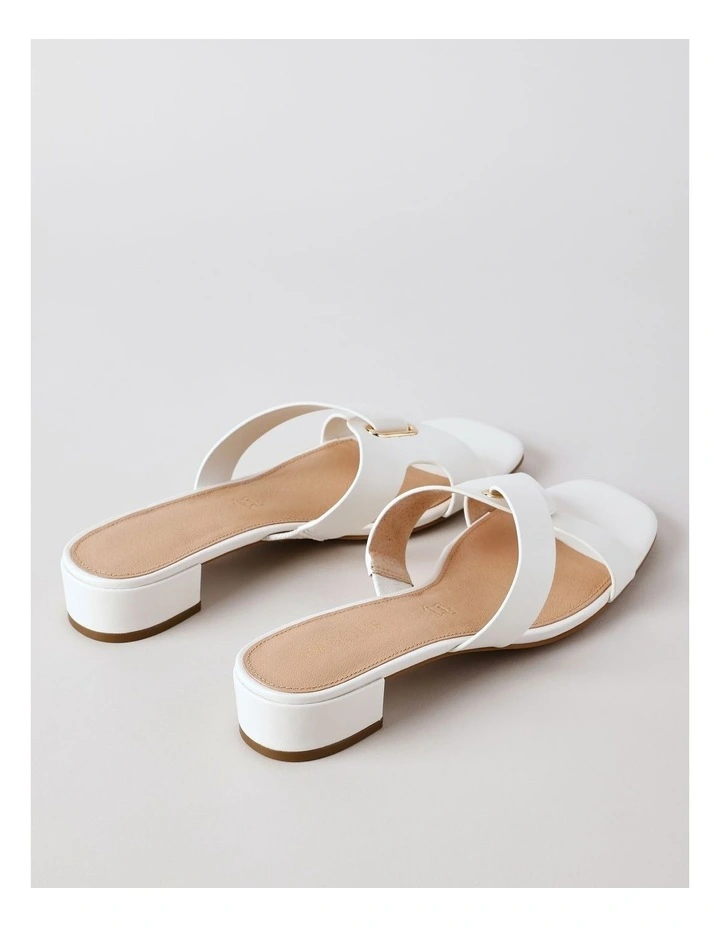 Marlee Sandal in Bright White Leather image 5