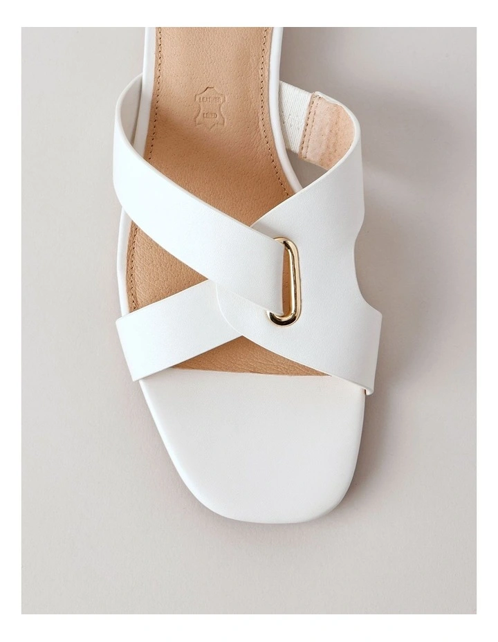 Marlee Sandal in Bright White Leather image 6