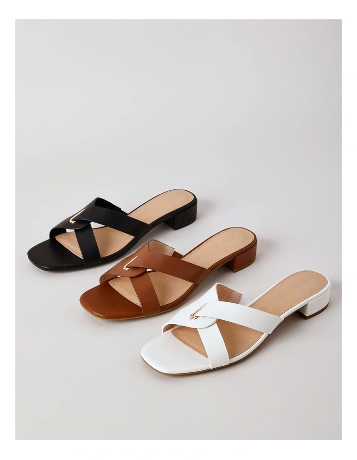 Marlee Sandal in Bright White Leather image 7