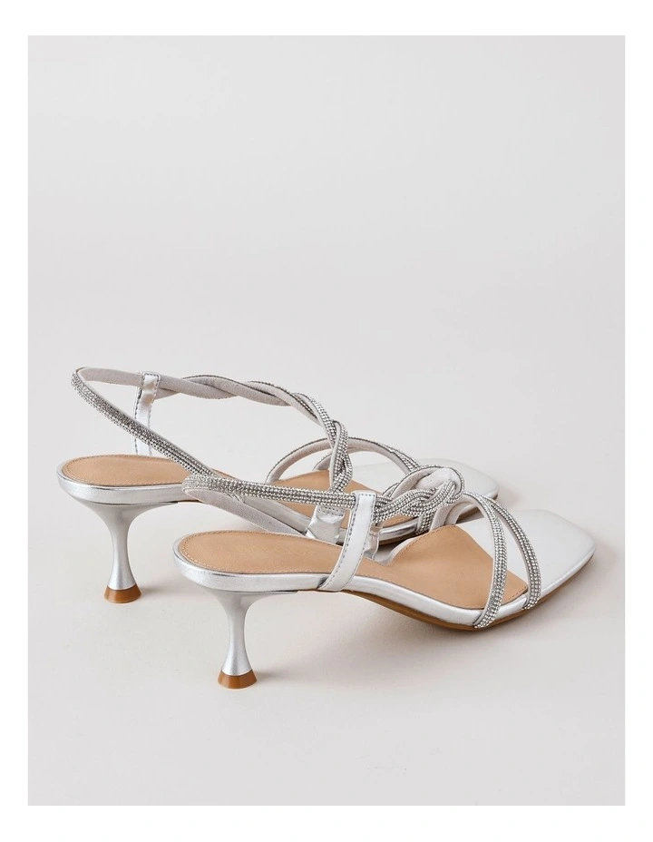 Celine Sandal in Silver Leather image 3