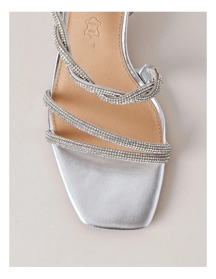 Celine Sandal in Silver Leather image 5