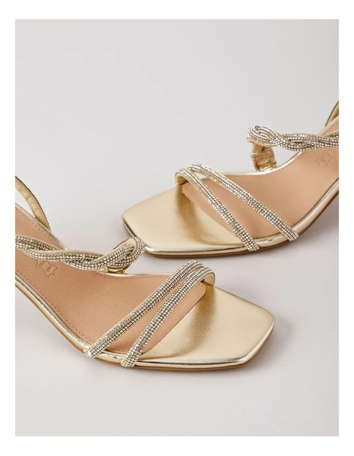 Celine Sandal in Gold Leather image 2