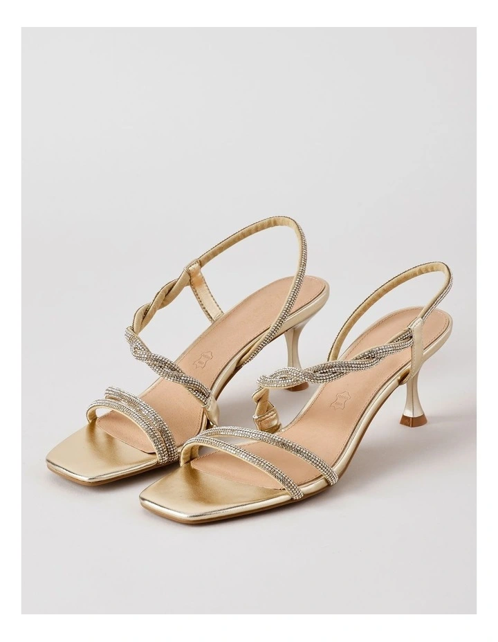 Celine Sandal in Gold Leather image 3