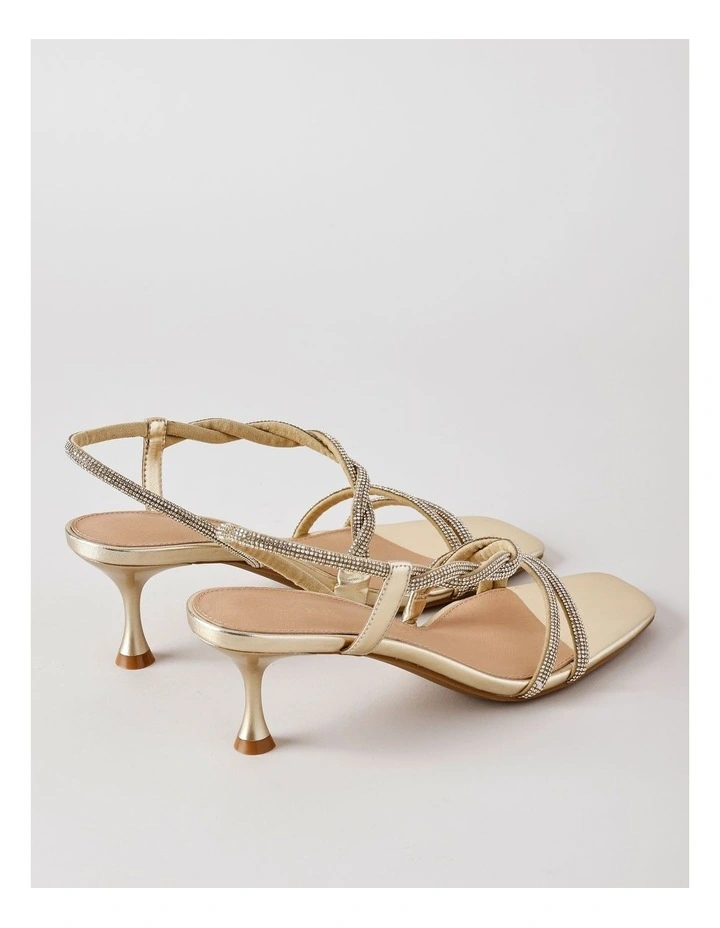 Celine Sandal in Gold Leather image 4
