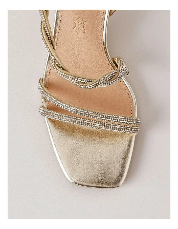 Celine Sandal in Gold Leather image 5
